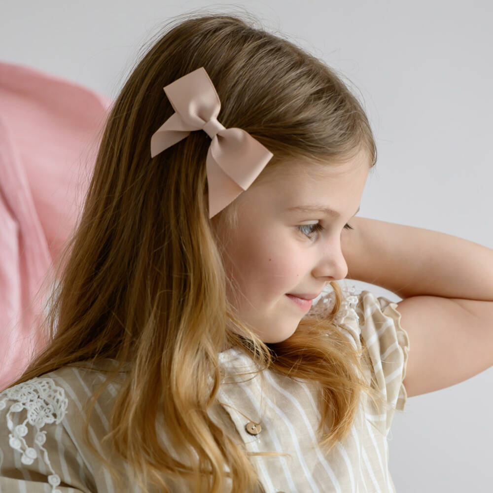 Jamiks-Дуэт заколок с розовым бантом и жемчугом для девочек | Childrensalon Outlet