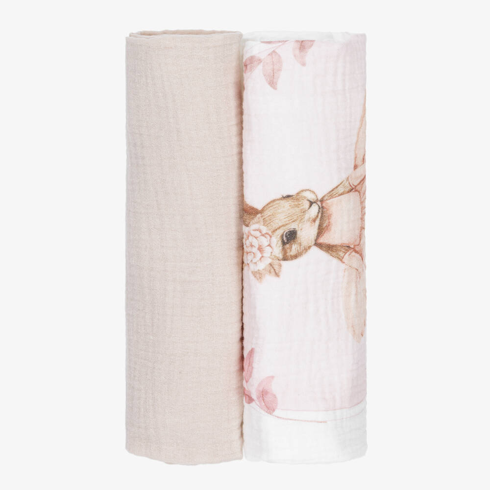 Jamiks-Girls Pink Bunny Muslin Duo | Childrensalon Outlet