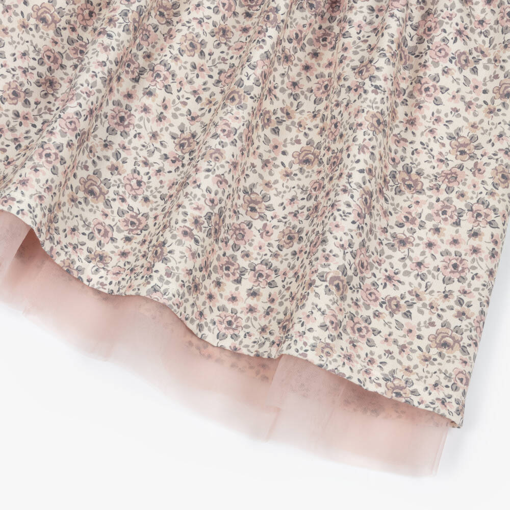 Jamiks-فستان قطني وردي مزهر للبنات | Childrensalon Outlet