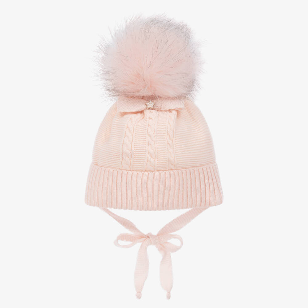 Jamiks-Girls Pink Cozy Pom Hat | Childrensalon Outlet