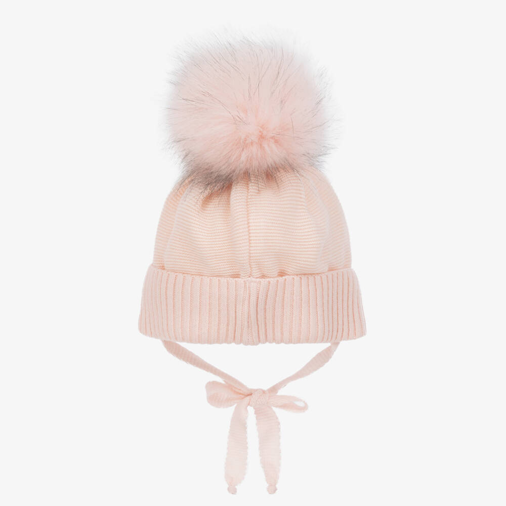 Jamiks-Girls Pink Cozy Pom Hat | Childrensalon Outlet