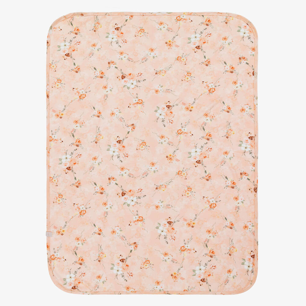 Jamiks - Розовая бамбуковая пеленка в цветочек для девочек (96см) | Childrensalon