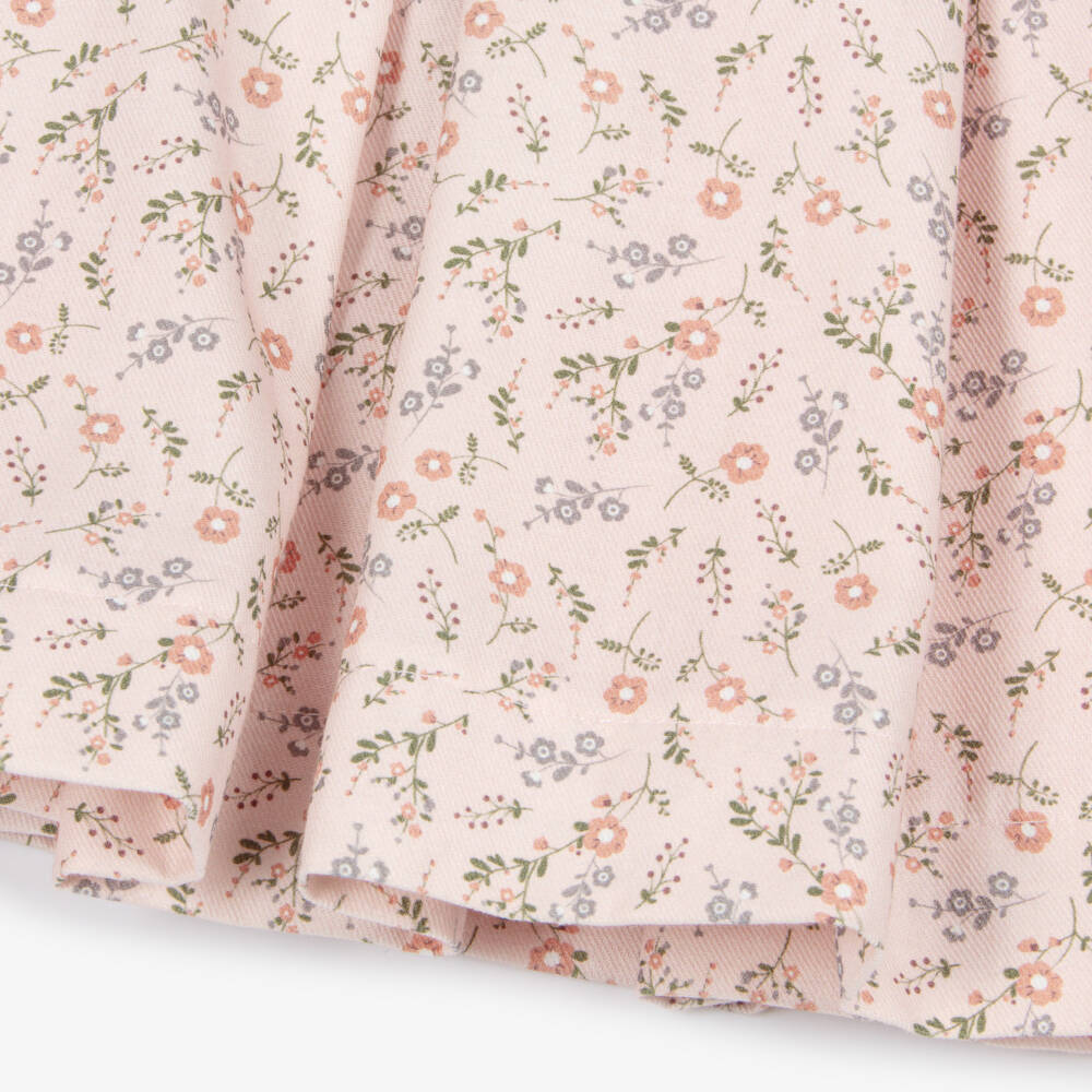 Jamiks-Girls Pink Floral Cotton Twill Dress | Childrensalon Outlet