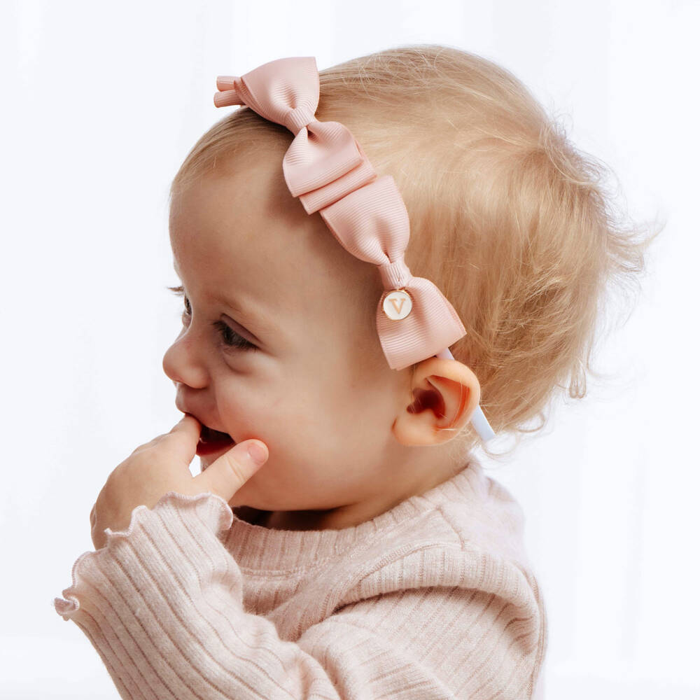 Jamiks-Girls Pink Grosgrain Bows Hairband | Childrensalon Outlet