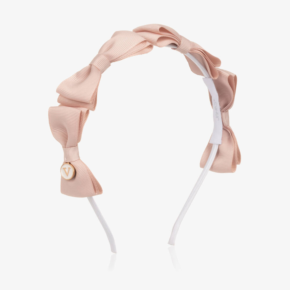 Jamiks-Girls Pink Grosgrain Bows Hairband | Childrensalon Outlet