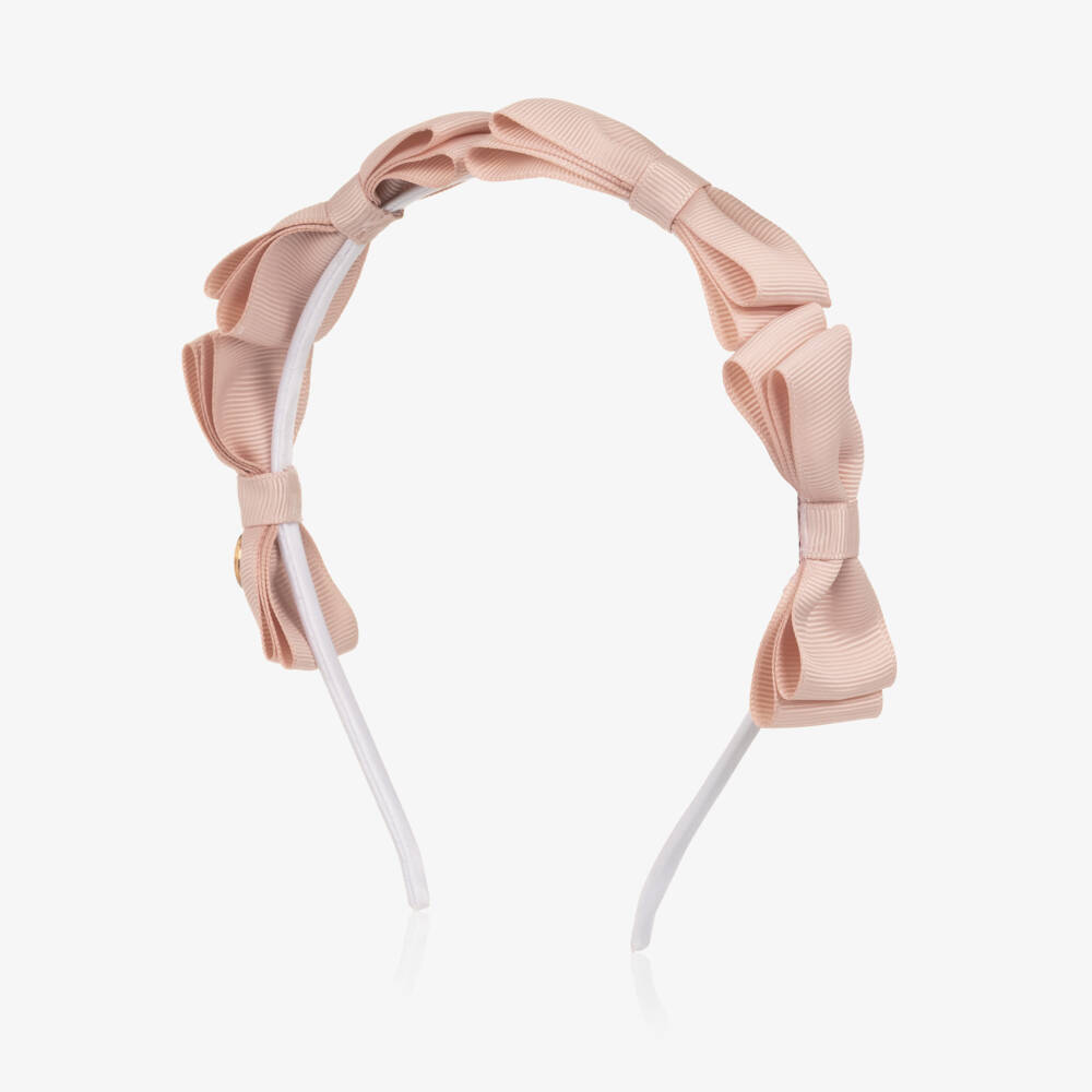 Jamiks-Girls Pink Grosgrain Bows Hairband | Childrensalon Outlet
