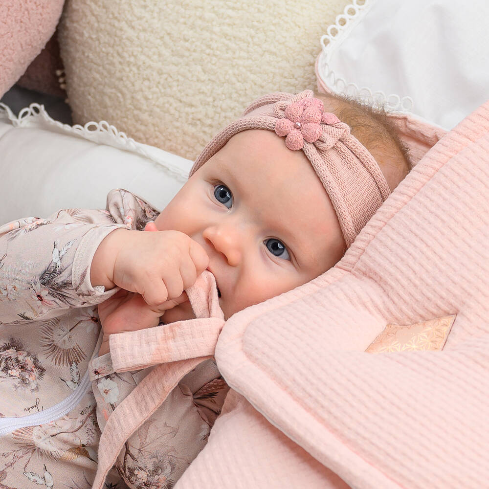 Jamiks-طوق للرأس أكريليك محبوك لون زهري للبنات | Childrensalon Outlet