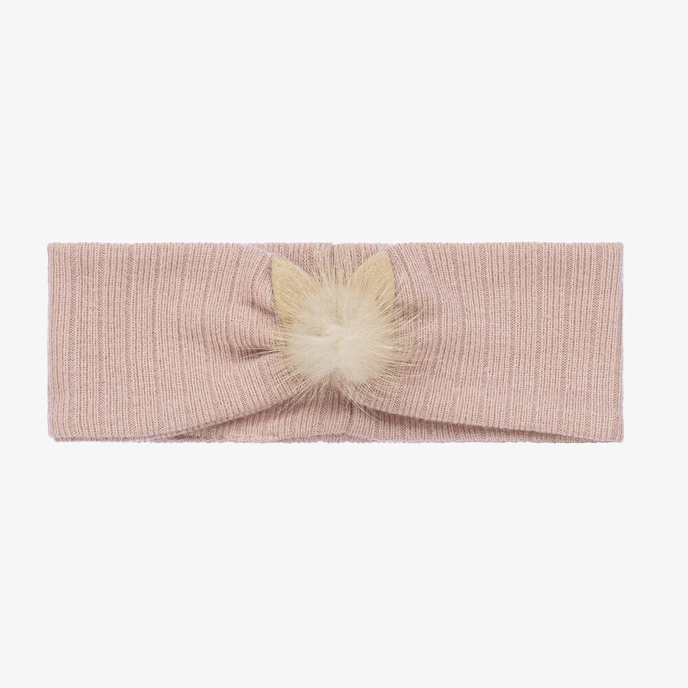 Jamiks - Girls Pink Knitted Headband | Childrensalon