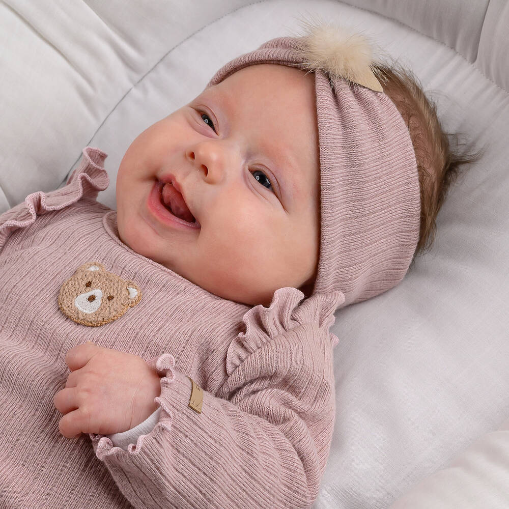 Jamiks-Розовая трикотажная повязка на голову | Childrensalon Outlet