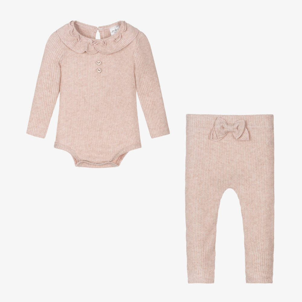 Jamiks-Girls Pink Knitted Leggings Set | Childrensalon Outlet