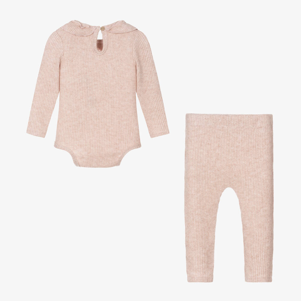 Jamiks-Girls Pink Knitted Leggings Set | Childrensalon Outlet