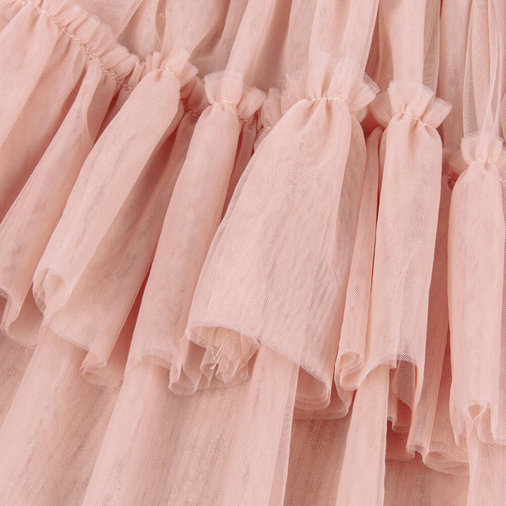 Jamiks-Розовое вязаное платье из тюля для девочек | Childrensalon Outlet