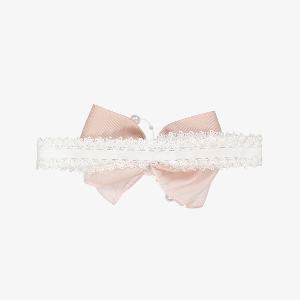 Jamiks-Girls' Pink Lace Bow Hairpiece | Childrensalon Outlet