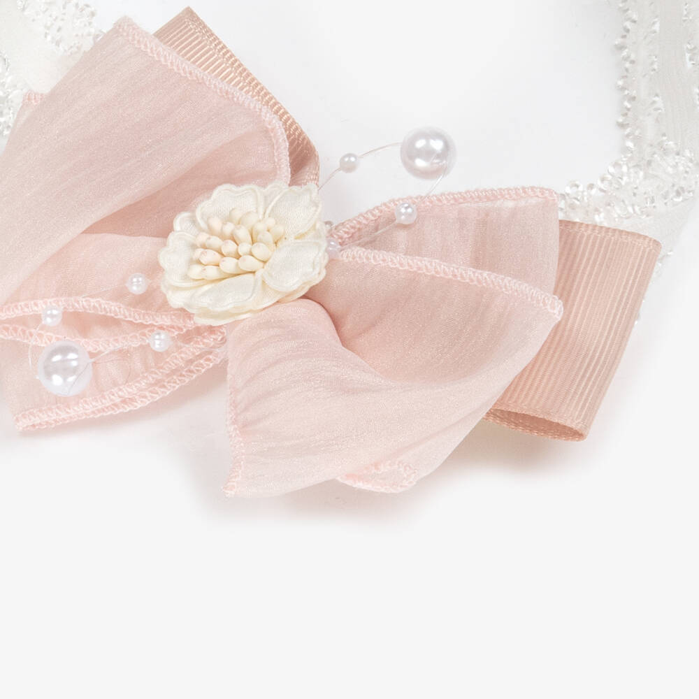 Jamiks-Girls' Pink Lace Bow Hairpiece | Childrensalon Outlet