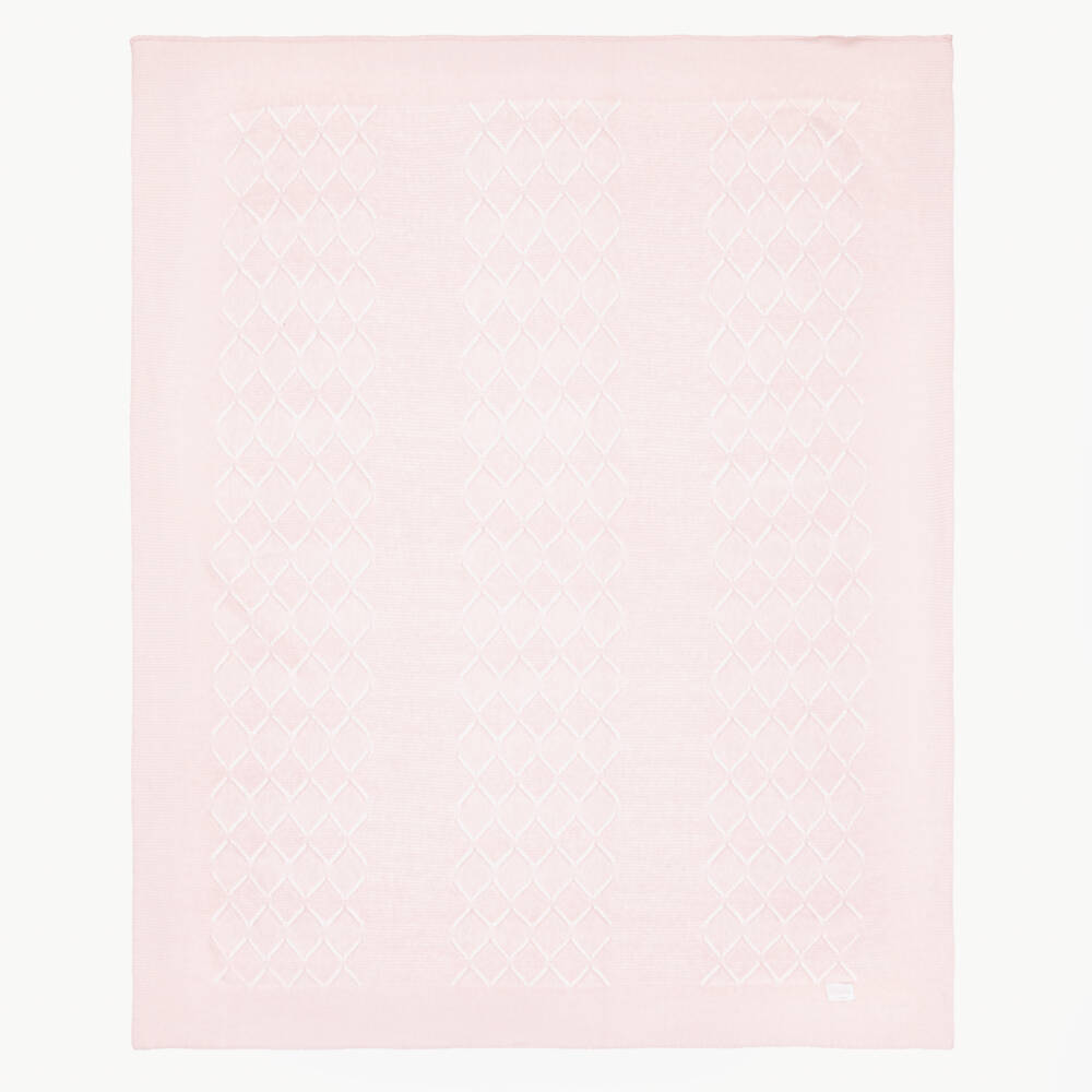 Jamiks-Girls Pink Merino Wool Baby Blanket | Childrensalon Outlet