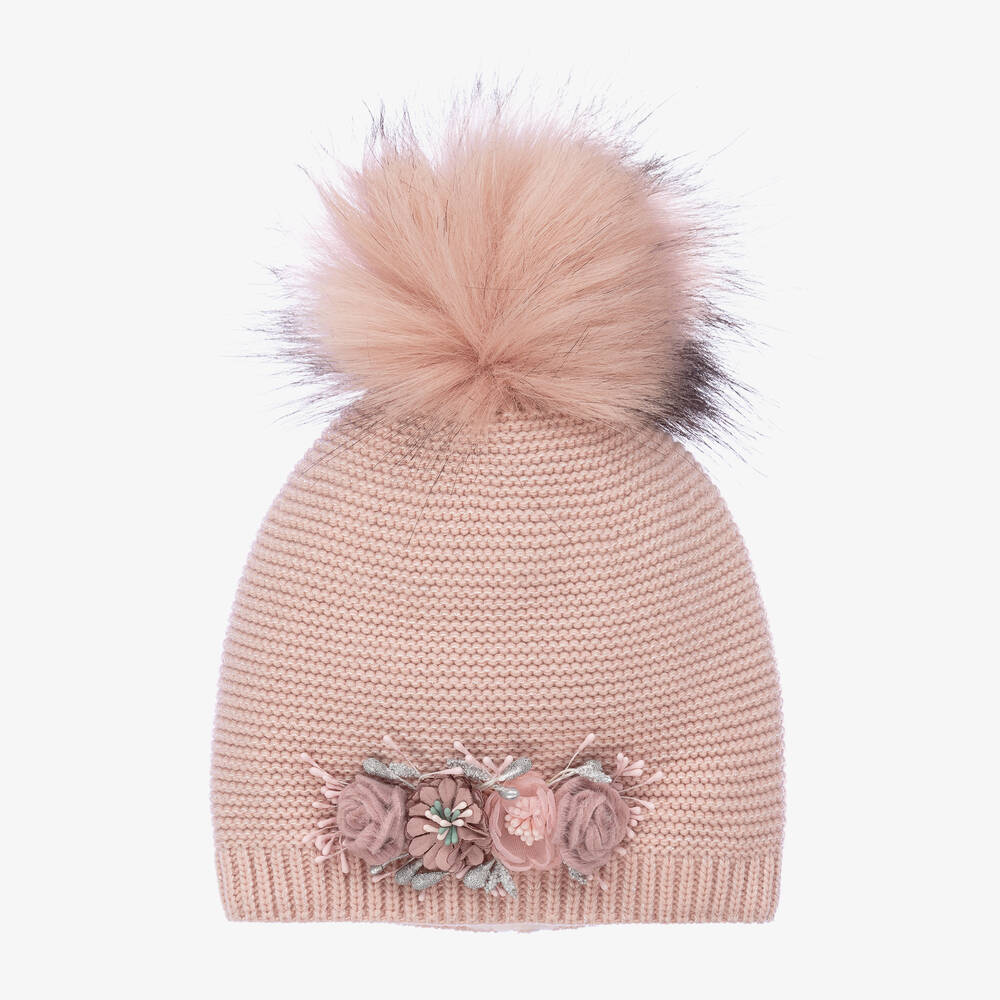 Jamiks - Розовая шапка с помпоном для девочек | Childrensalon