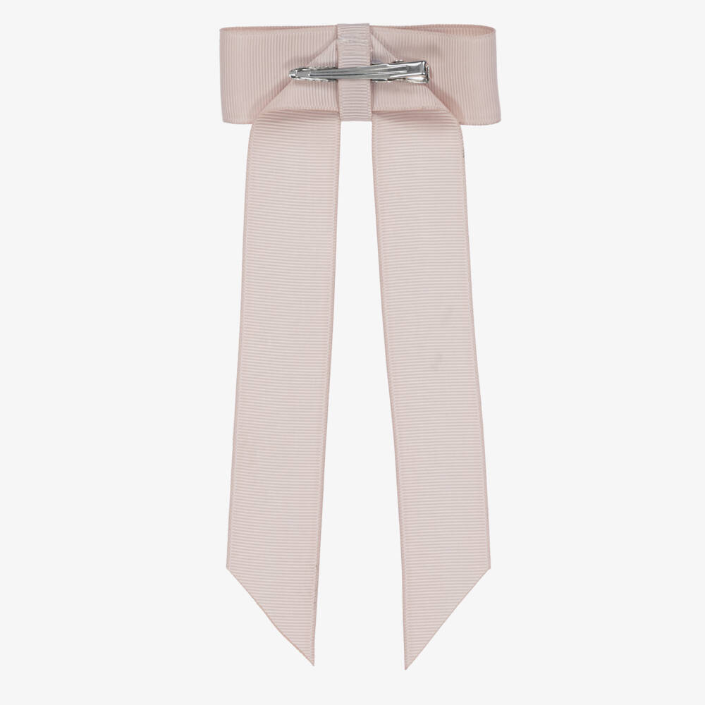 Jamiks-Girls Pink Ribbon Bow Hair Clip (9cm) | Childrensalon Outlet
