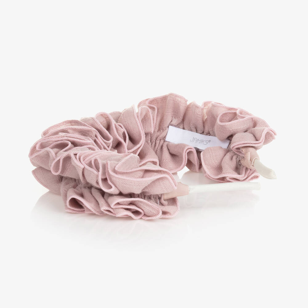 Jamiks-Girls Pink Ruffle Hairband | Childrensalon Outlet