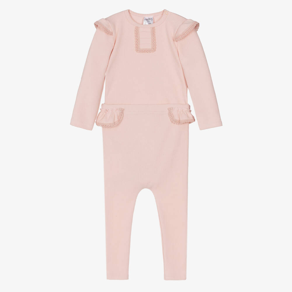 Jamiks-Girls Pink Ruffle Leggings Outfit | Childrensalon Outlet