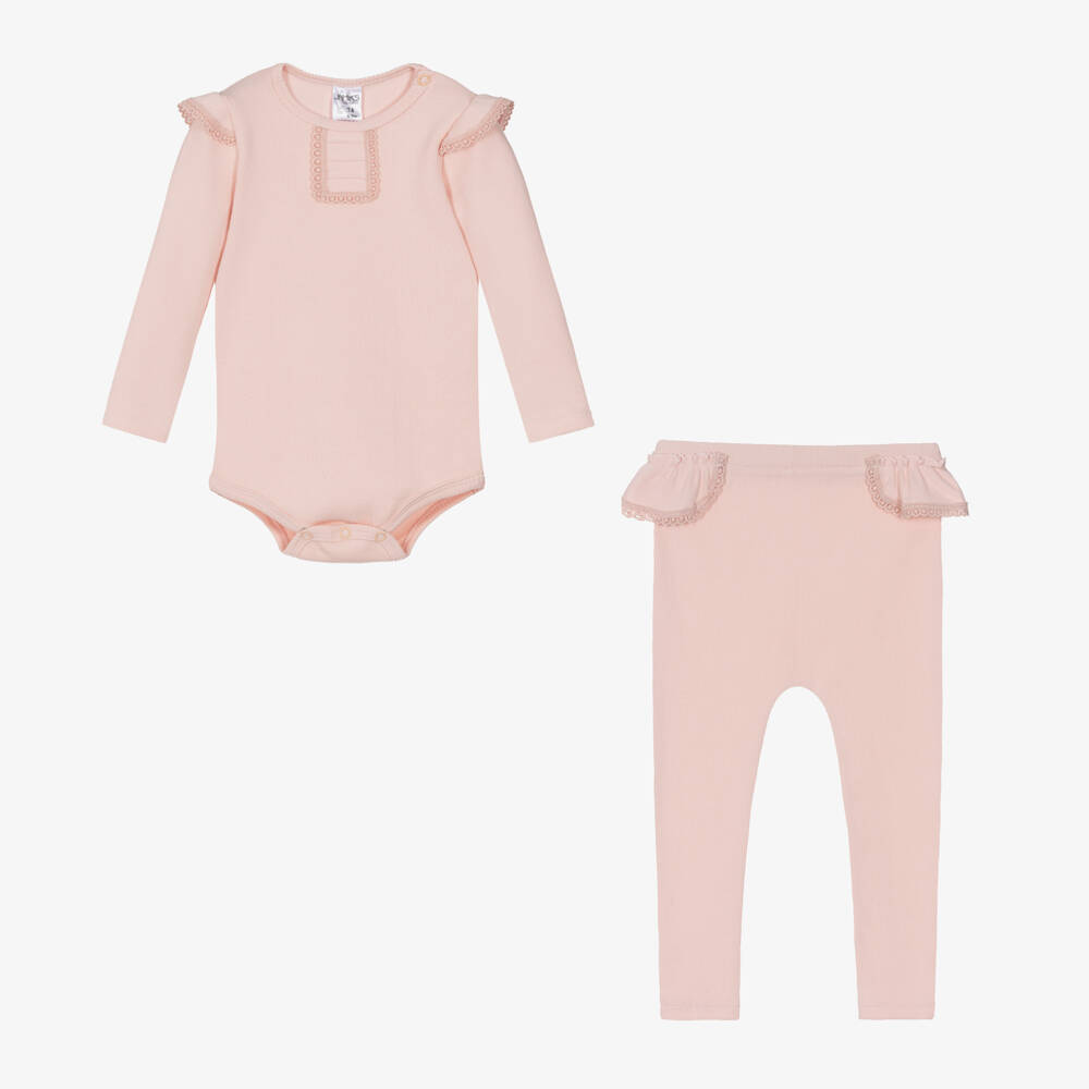 Jamiks-Girls Pink Ruffle Leggings Outfit | Childrensalon Outlet