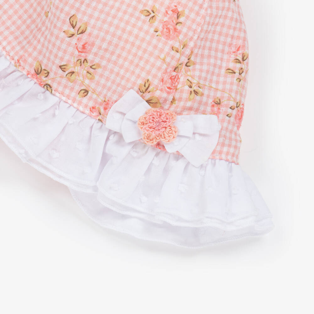Jamiks-Girls Pink Seersucker Sun Hat | Childrensalon Outlet