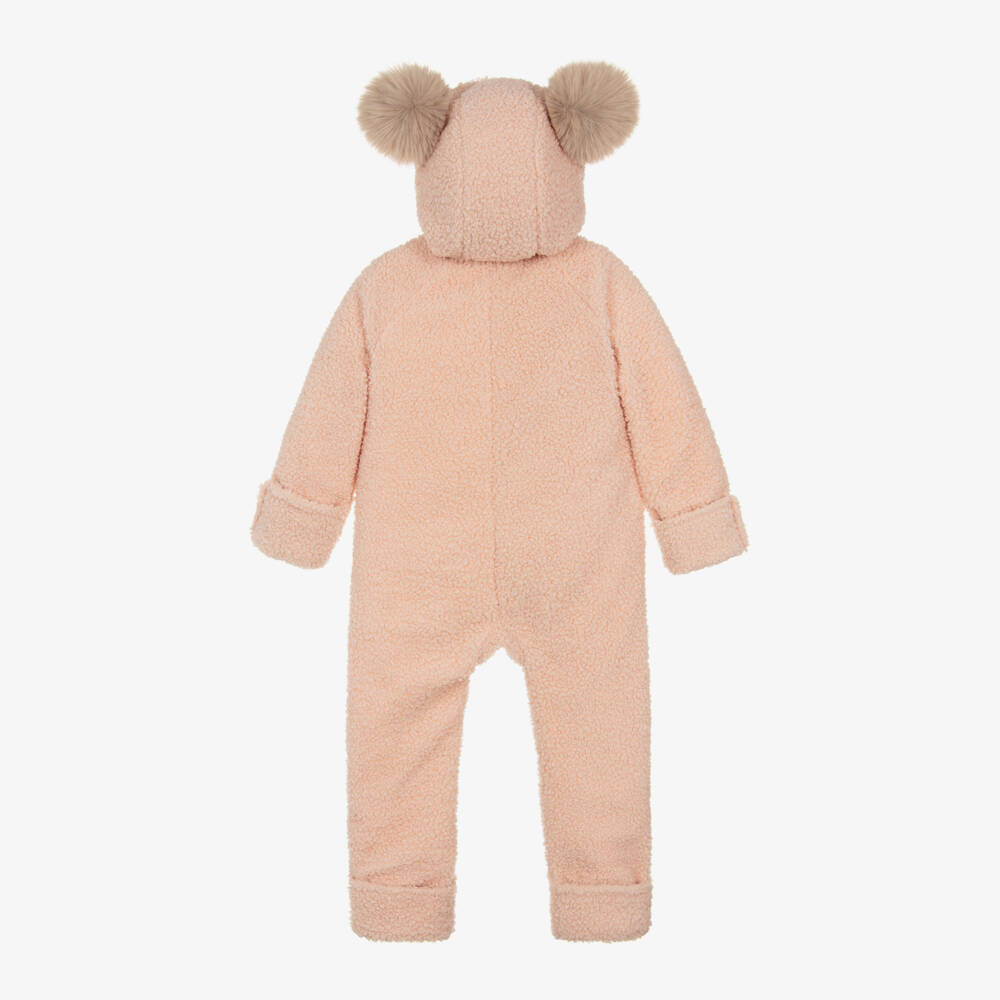 Jamiks-Girls Pink Sherpa Pramsuit | Childrensalon Outlet