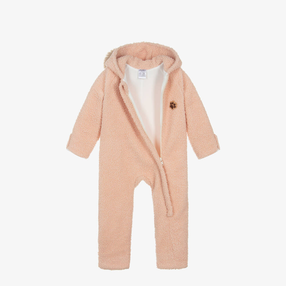 Jamiks-Girls Pink Sherpa Pramsuit | Childrensalon Outlet