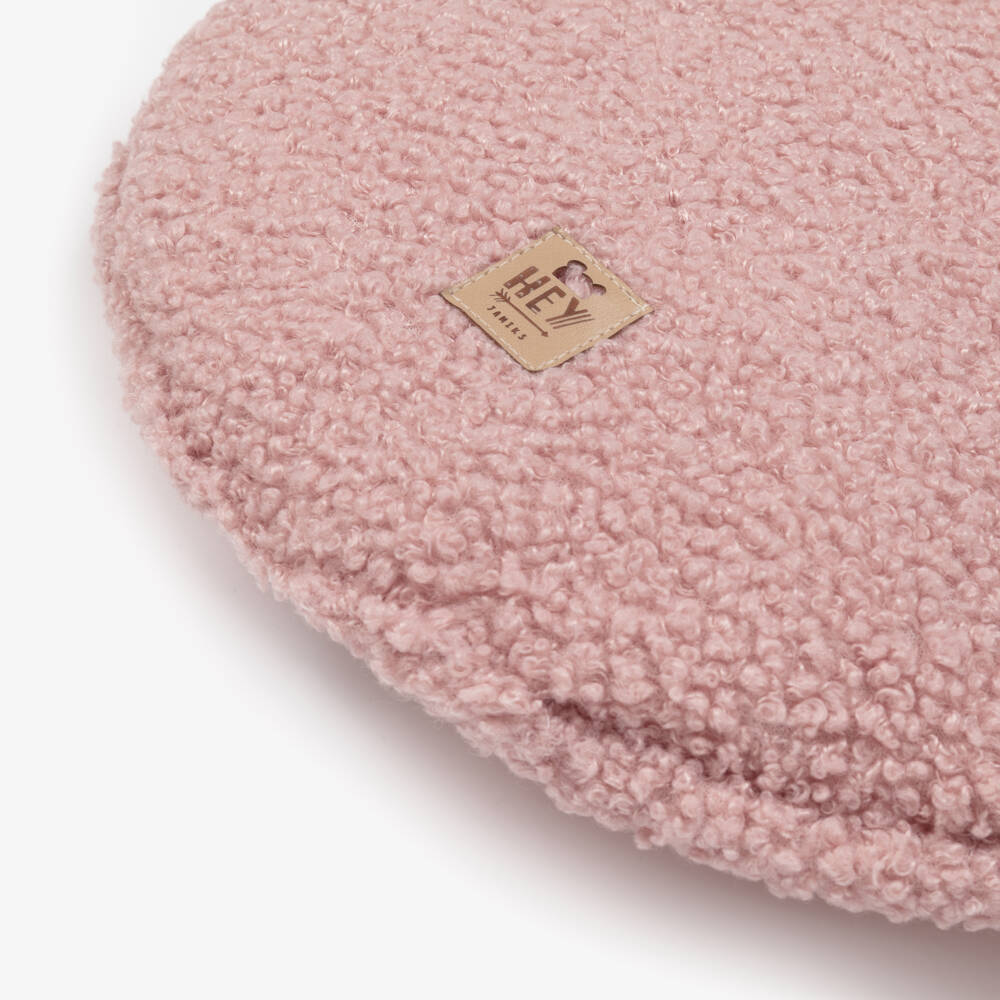 Jamiks-Girls Pink Teddy Bouclé Cushion | Childrensalon Outlet