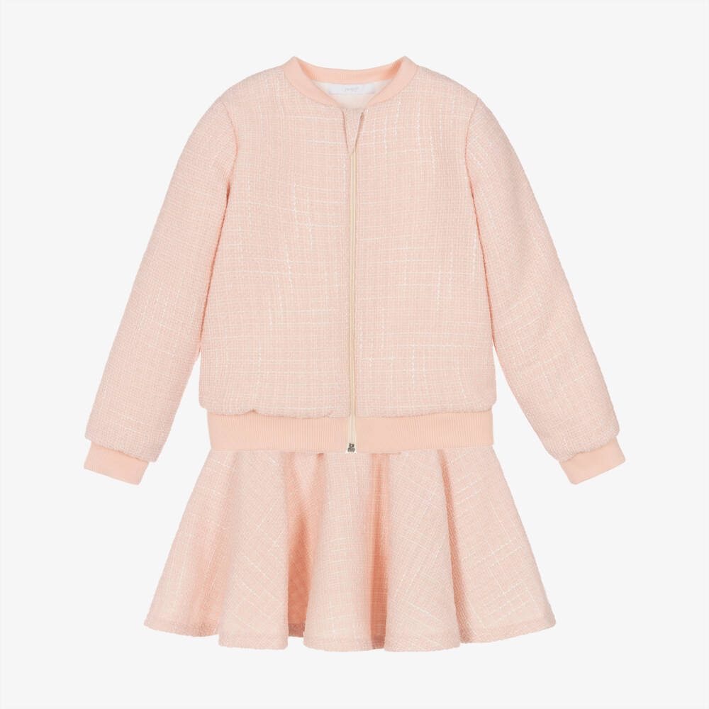 Jamiks-Girls Pink Tweed Jacket Ensemble | Childrensalon Outlet