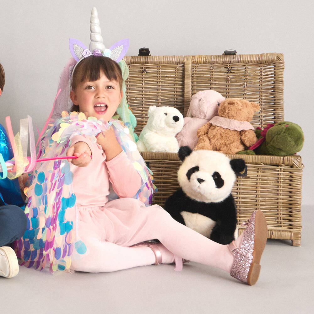 Jamiks-Girls Pink Velour Bow Dress with Tulle Skirt | Childrensalon Outlet