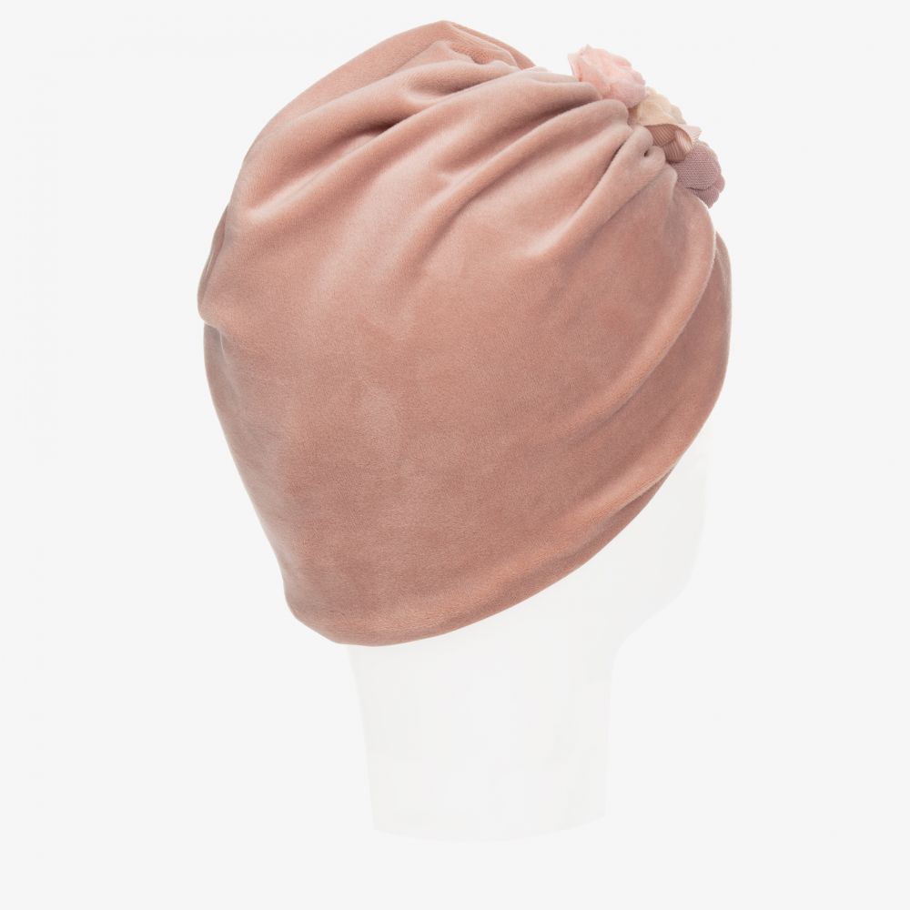Jamiks-Girls Pink Velour Turban | Childrensalon Outlet