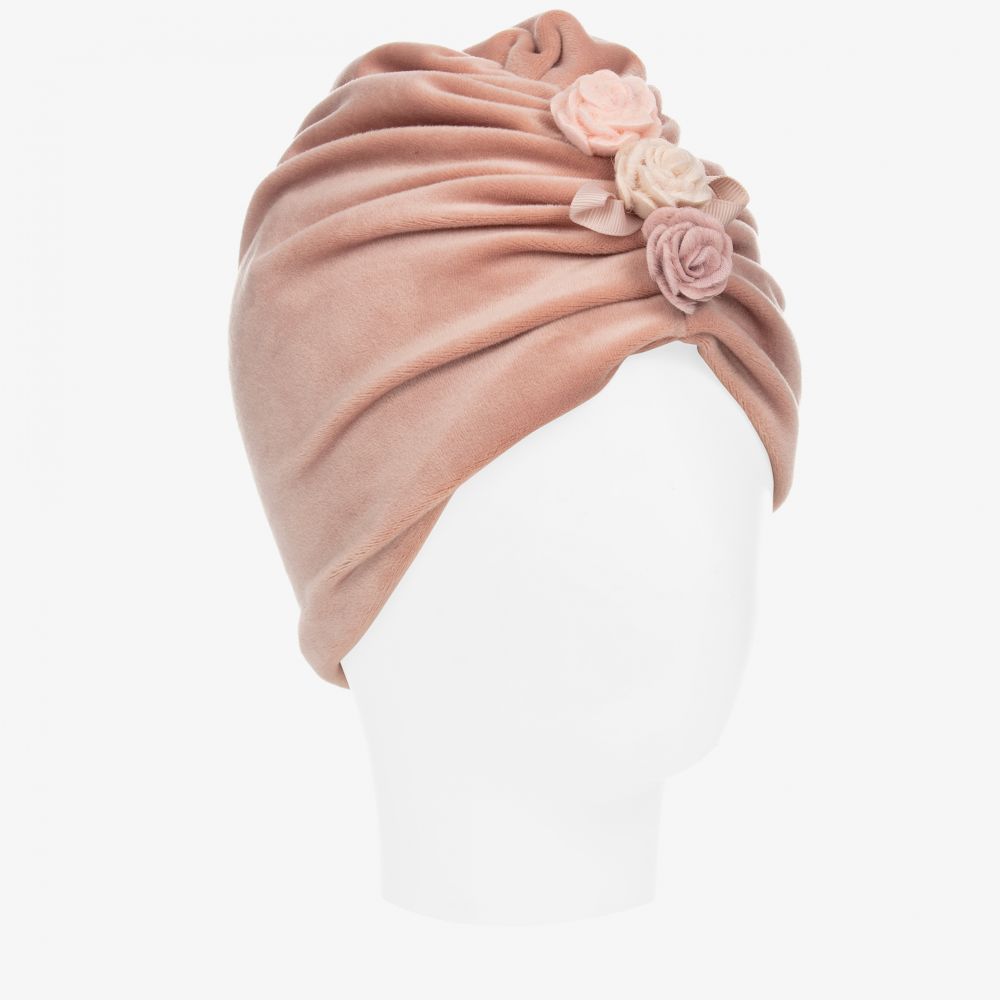 Jamiks - Girls Pink Velour Turban | Childrensalon