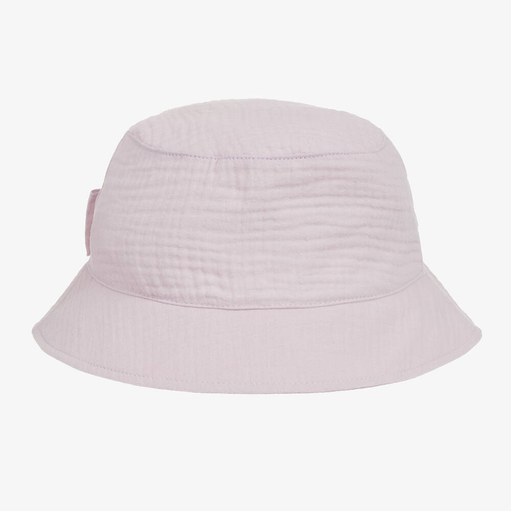 Jamiks-Girls Purple Organic Cotton Sun Hat | Childrensalon Outlet