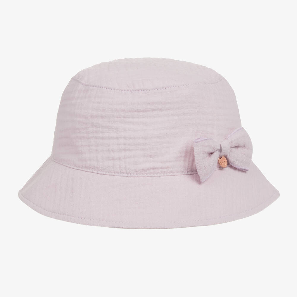 Jamiks-Girls Purple Organic Cotton Sun Hat | Childrensalon Outlet