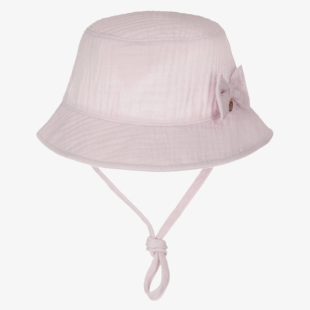Jamiks-Girls Purple Organic Cotton Sun Hat | Childrensalon Outlet