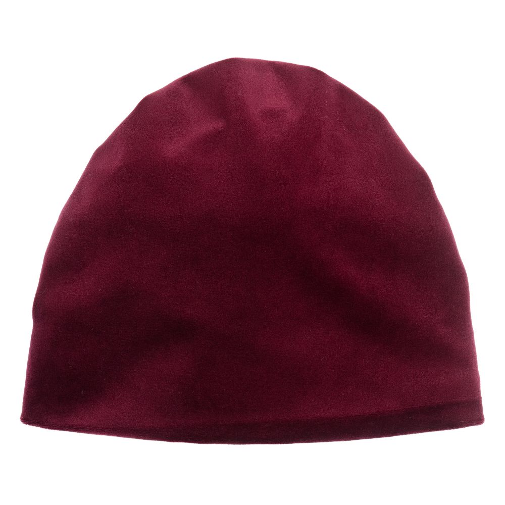 Jamiks-قبعة توربان قطن قطيفة لون أحمر للبنات | Childrensalon Outlet