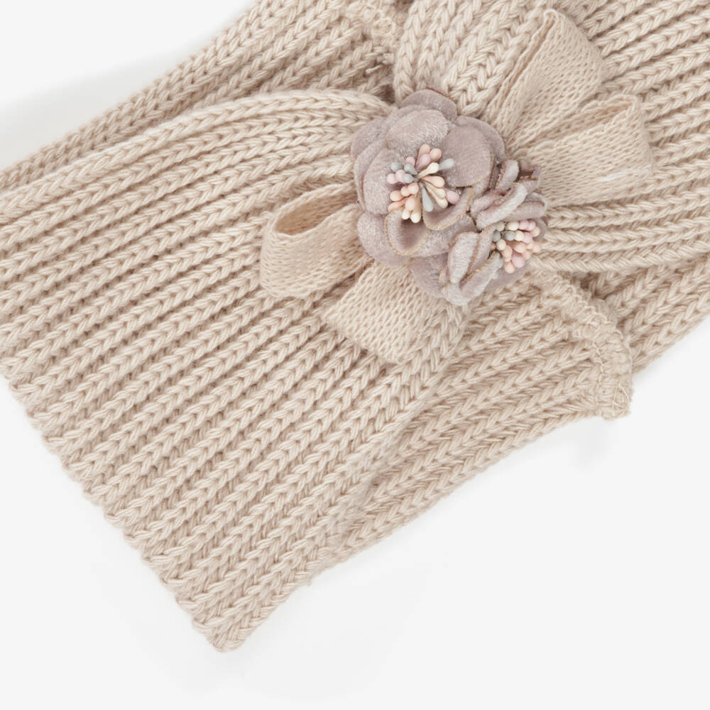 Jamiks-Girls Ribbed Beige Hairband | Childrensalon Outlet