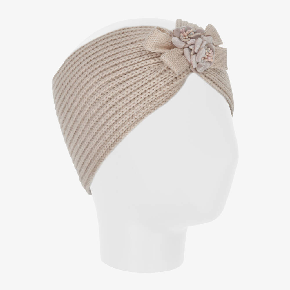 Jamiks-Girls Ribbed Beige Hairband | Childrensalon Outlet