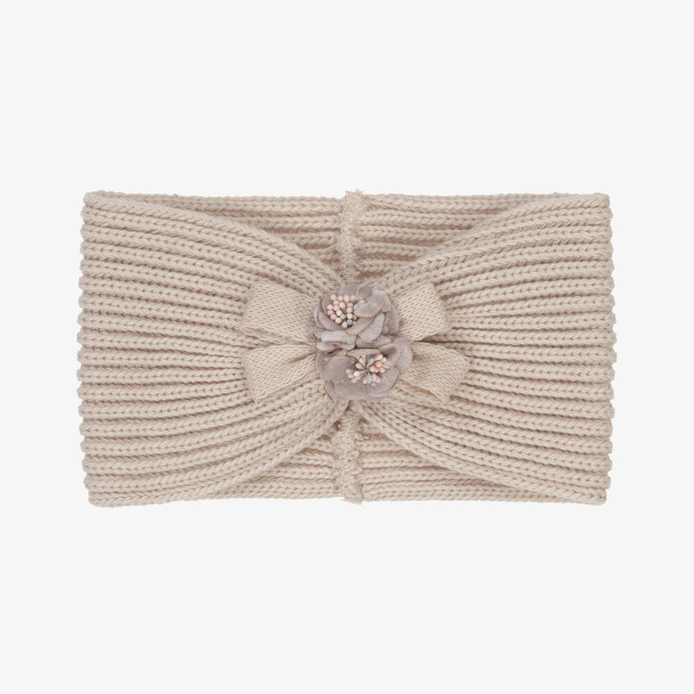 Jamiks-Girls Ribbed Beige Hairband | Childrensalon Outlet