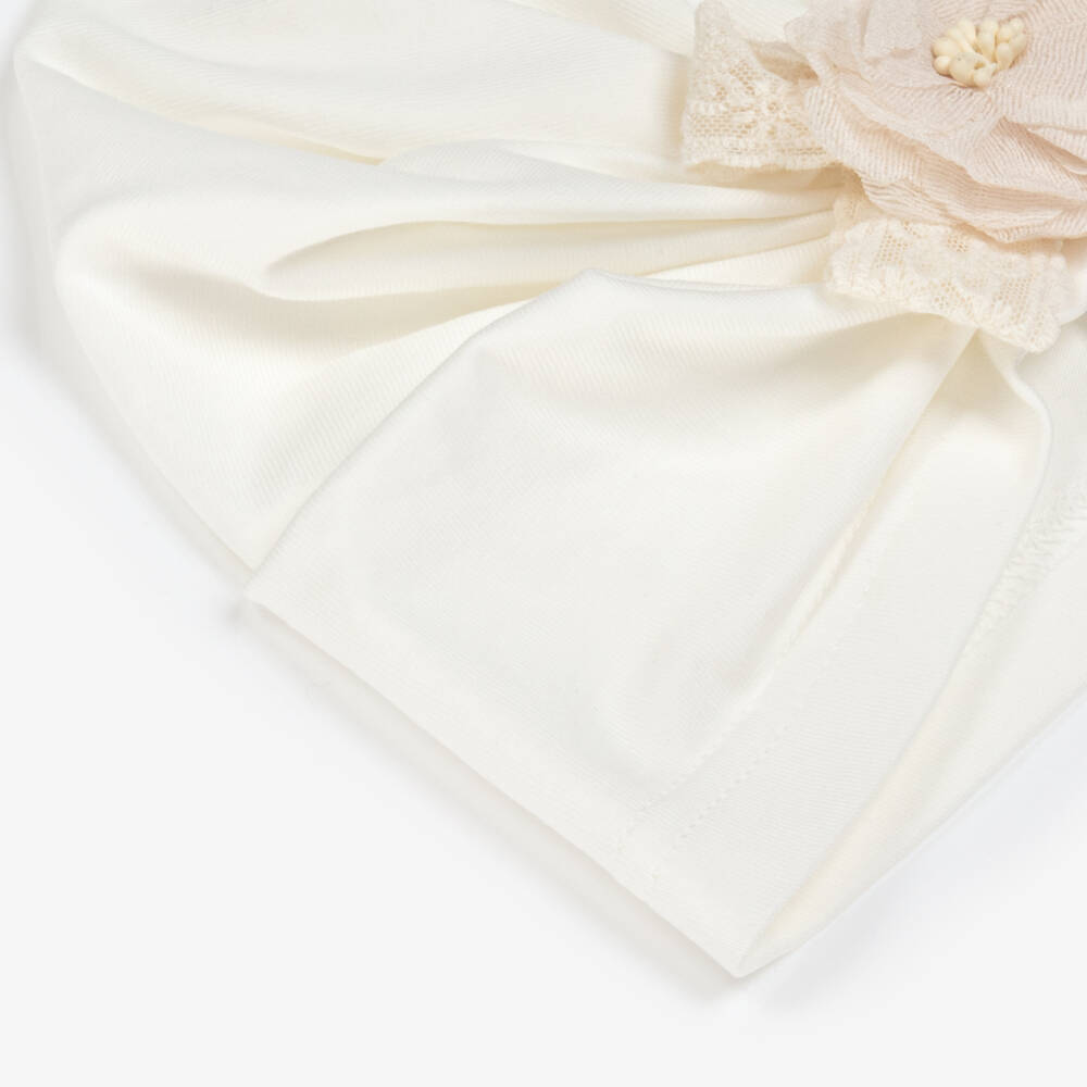 Jamiks-Girls Soft Ivory Lace Turban | Childrensalon Outlet