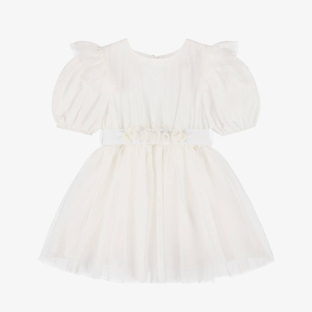 Jamiks-Платье из мягкого кремового тюля для девочек | Childrensalon Outlet