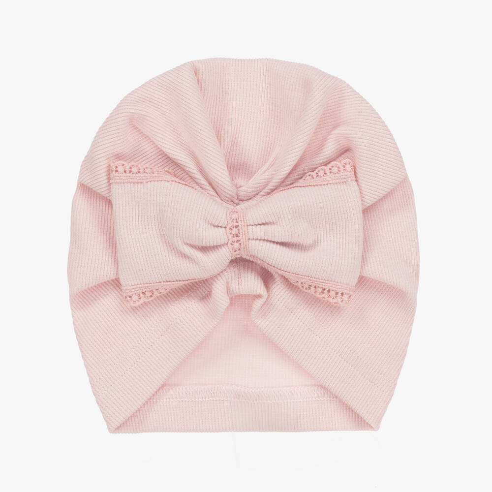 Jamiks-Girls Soft Pink Cotton Turban | Childrensalon Outlet
