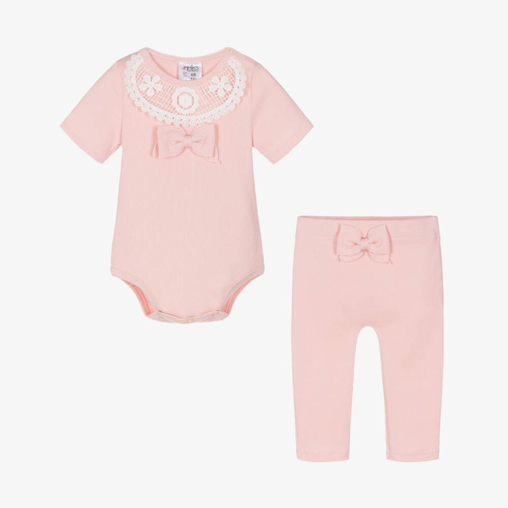 Jamiks-Girls Soft Pink Leggings Ensemble | Childrensalon Outlet