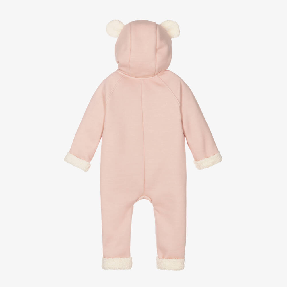 Jamiks-Girls Soft Pink Teddy Pramsuit | Childrensalon Outlet