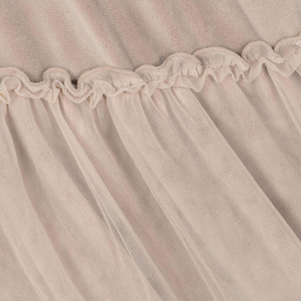 Jamiks-Girls Taupe Velvet Dress | Childrensalon Outlet