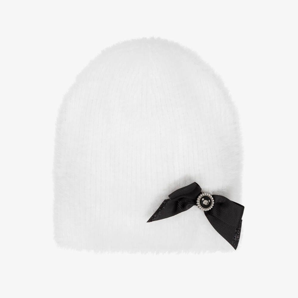 Jamiks-Белая пушистая вязаная шапка для девочек | Childrensalon Outlet