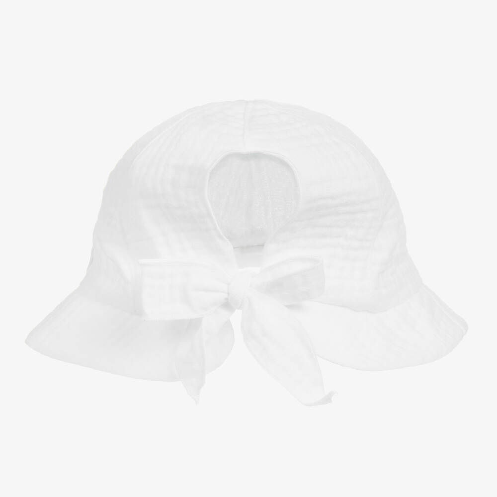 Jamiks-Белая шапочка из органического хлопка | Childrensalon Outlet