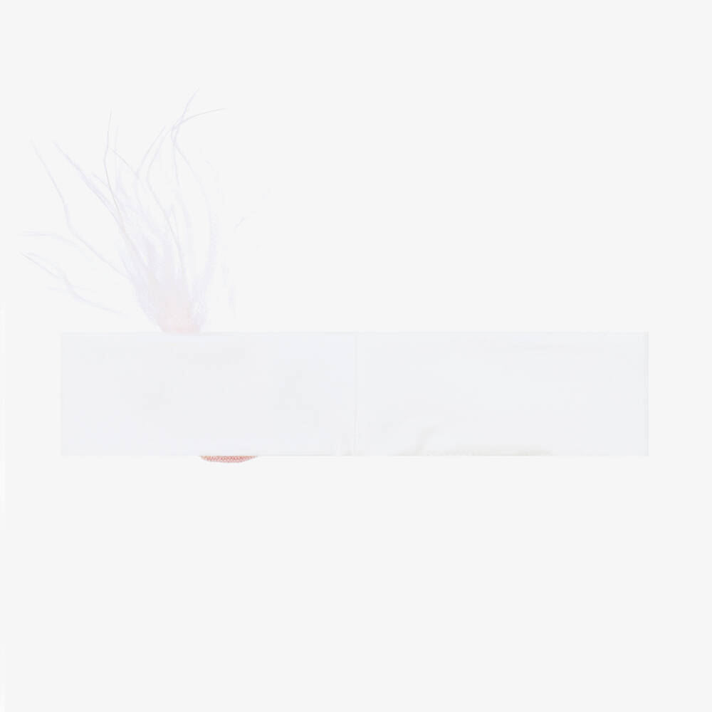 Jamiks-Белая повязка на голову с розовым цветком | Childrensalon Outlet