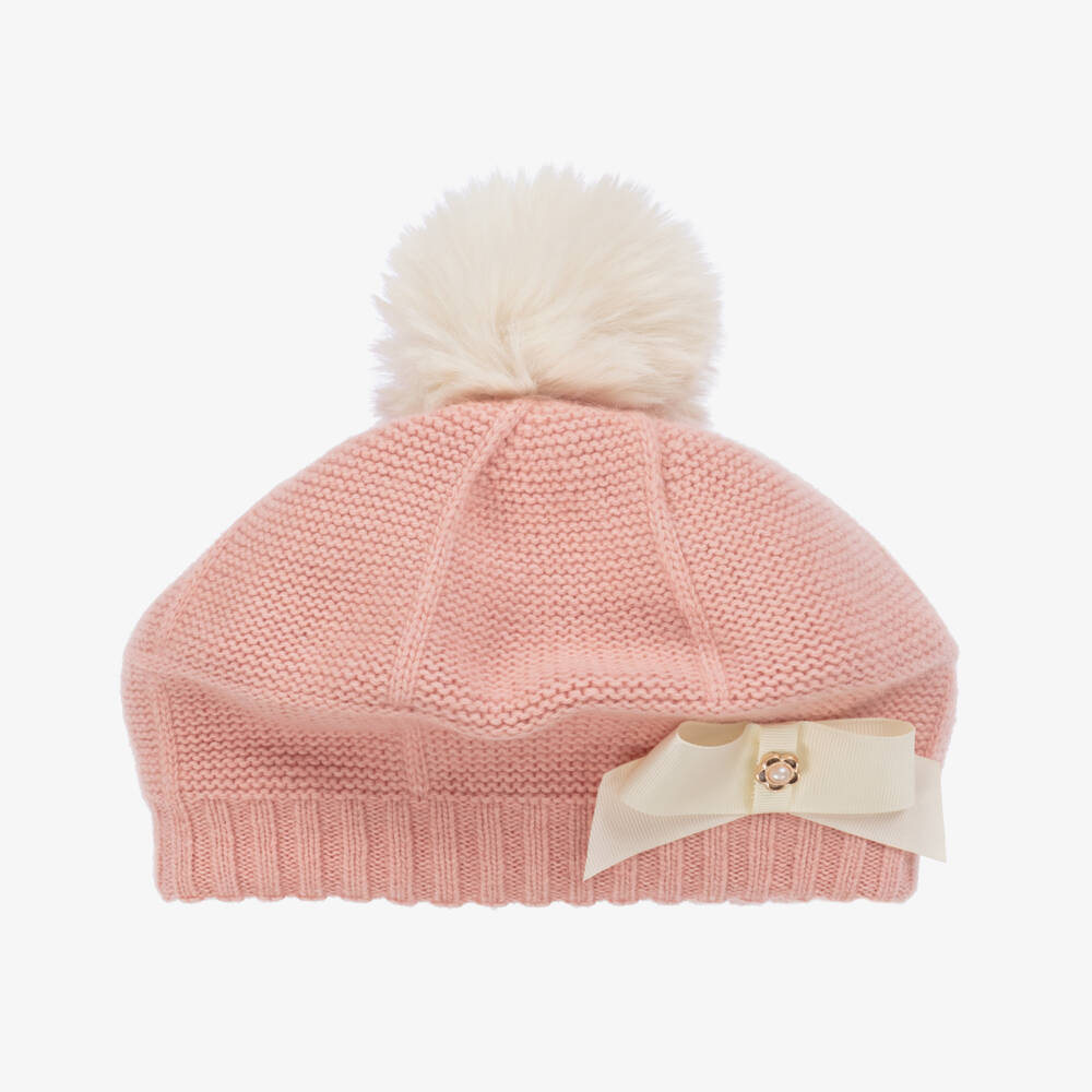 Jamiks-Girls Wool & Cashmere Pink Hat | Childrensalon Outlet