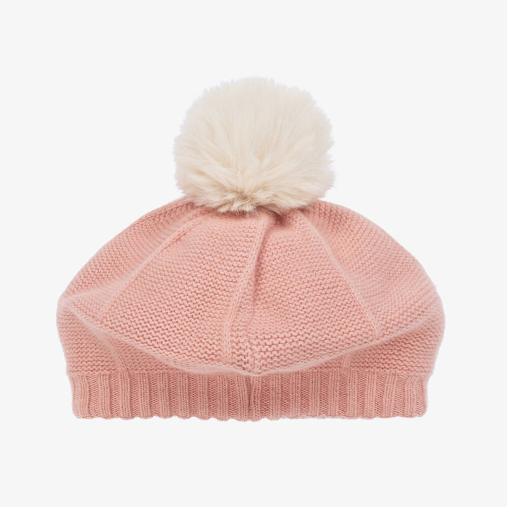 Jamiks-Розовый берет из шерсти и кашемира для девочек | Childrensalon Outlet